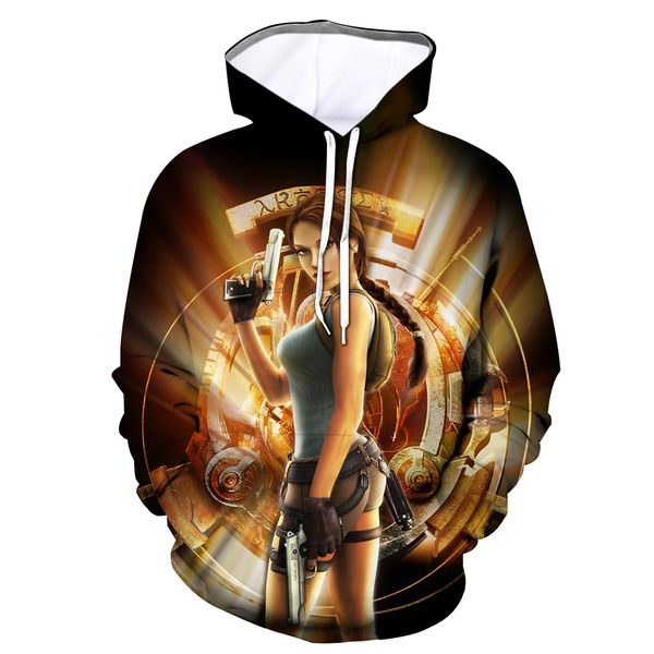 2019 autumn new fashion mens womens hoodies game tomb raider heroine laura 3d print casual hooded sweatshirt, Black
2019 autumn new fashion mens womens hoodies game tomb raider heroine laura 3d print casual hooded sweatshirt, Black