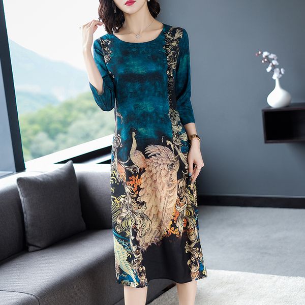 2019 new silk dress spring summer autumn floral print womem loose fashion casual elegant dress female vestido, Black;gray
2019 new silk dress spring summer autumn floral print womem loose fashion casual elegant dress female vestido, Black;gray