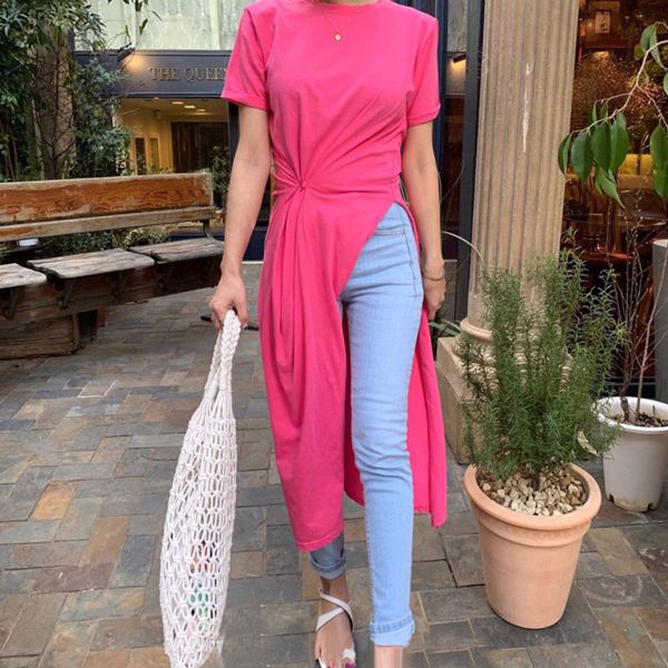 2020 summer new fashion korea womens o neck fold bow personality irregular girl female t shirt dress dresses button cotton e057, Black;gray
2020 summer new fashion korea womens o neck fold bow personality irregular girl female t shirt dress dresses button cotton e057, Black;gray