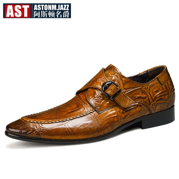 new spring buckle belt men leather shoes trendy alligator pattern slip on dress shoes business man british oxfords, Black
new spring buckle belt men leather shoes trendy alligator pattern slip on dress shoes business man british oxfords, Black