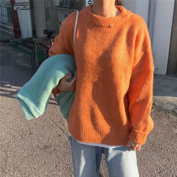 new oversized cute sweet women sweater o-neck solid casual fashion women pullovers knitted warm winter clothes pull femme, White;black
new oversized cute sweet women sweater o-neck solid casual fashion women pullovers knitted warm winter clothes pull femme, White;black