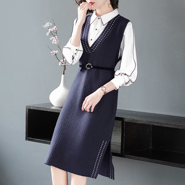 boollili two piece set women clothes 2020 spring autumn knitted dress for women vintage office white shirt ensemble femme
boollili two piece set women clothes 2020 spring autumn knitted dress for women vintage office white shirt ensemble femme