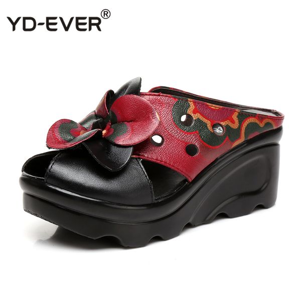 summer women shoes wedges slippers platform sandals genuine leather handmade flower hollow comfortable women slides, Black
summer women shoes wedges slippers platform sandals genuine leather handmade flower hollow comfortable women slides, Black