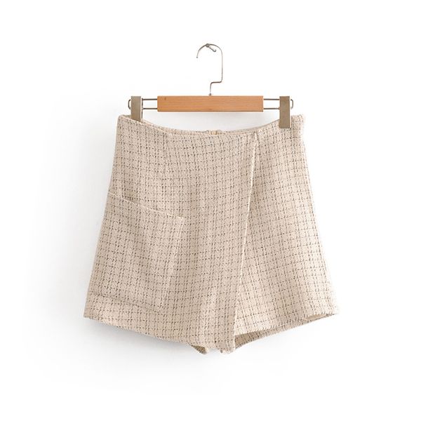 women's shorts vomvoa 2021 spring pocket decoration small fragrance style casual loose wild irregular high waist 27385, White;black
women's shorts vomvoa 2021 spring pocket decoration small fragrance style casual loose wild irregular high waist 27385, White;black