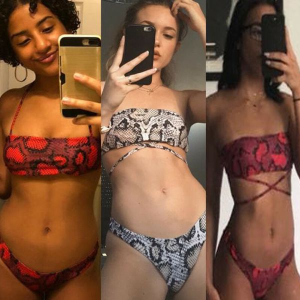 women serpentine print bikini set strapless padded bra bandage wrap swimwear swimsuit beachwear bathing suit biquini
women serpentine print bikini set strapless padded bra bandage wrap swimwear swimsuit beachwear bathing suit biquini