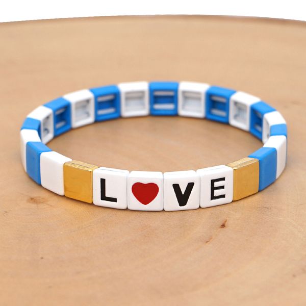 shinus love letter bracelets for women enamel tile bracelet femme couple custom pulseras mujer 2019 couple summer jewelry gifts, Golden;silver 
shinus love letter bracelets for women enamel tile bracelet femme couple custom pulseras mujer 2019 couple summer jewelry gifts, Golden;silver