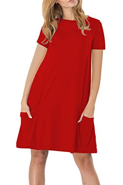 yming women casual mini dress short sleeve round neck pockets short dress, Black;gray
yming women casual mini dress short sleeve round neck pockets short dress, Black;gray