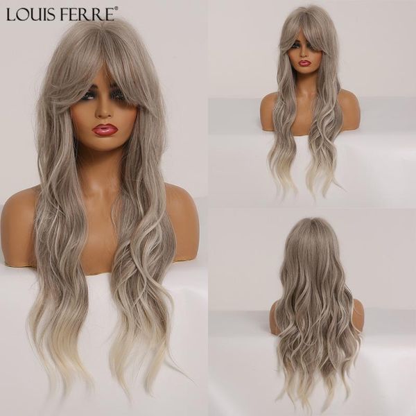 louis ferre long gray ombre ash white синтетические парики с блондинкой основные моменты для женщин cosplay волнистые парик с челкой жаросто, Black
louis ferre long gray ombre ash white синтетические парики с блондинкой основные моменты для женщин cosplay волнистые парик с челкой жаросто, Black