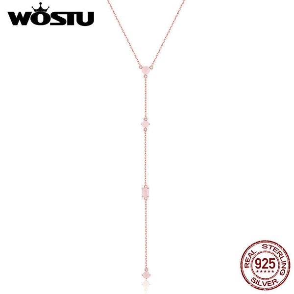 wostu new arrival 925 sterling silver pink stone pendant chains necklaces for women unique sweet jewelry accessories gift cqn306
wostu new arrival 925 sterling silver pink stone pendant chains necklaces for women unique sweet jewelry accessories gift cqn306