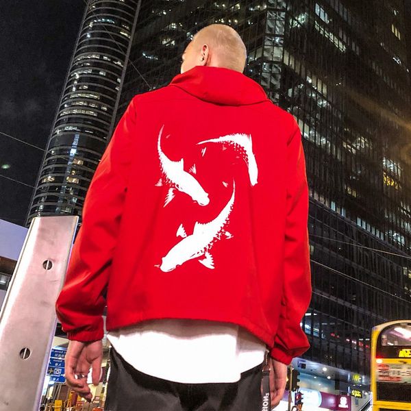 men jacket and coats fish print cap trench coat black red mens jacket us size s-xl, Black;brown
men jacket and coats fish print cap trench coat black red mens jacket us size s-xl, Black;brown
