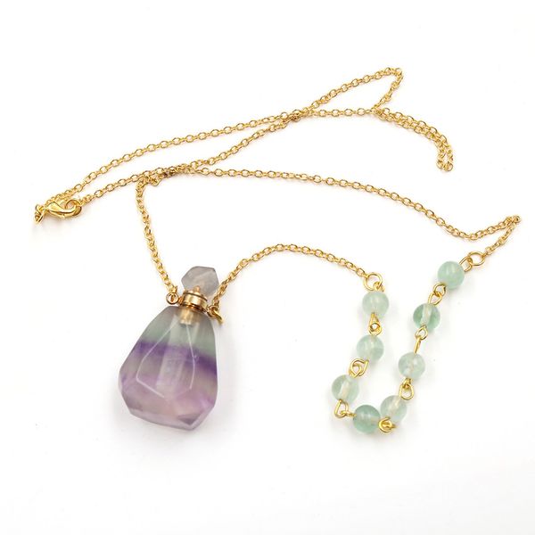 5 pcs trendy fluorite stone link chain neclace geometric pendant for elegant women perfume bottle jewelry, Silver
5 pcs trendy fluorite stone link chain neclace geometric pendant for elegant women perfume bottle jewelry, Silver