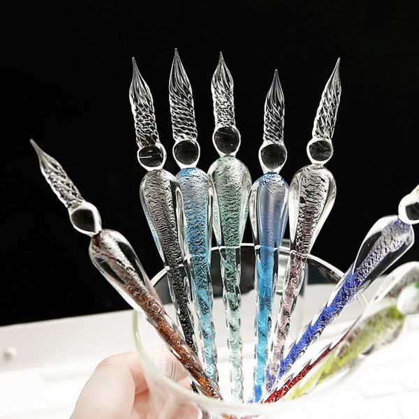 long 185mm glass signature pen dip pen fountain pens crystal dip sign craft collection gift bussiness office school supplies
long 185mm glass signature pen dip pen fountain pens crystal dip sign craft collection gift bussiness office school supplies