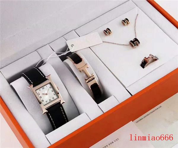 Women luxury watch 5 piece et titanium bracelet ring earring necklace famou brand de igner ladie watch leather trap women 039 watc, Slivery;brown
Women luxury watch 5 piece et titanium bracelet ring earring necklace famou brand de igner ladie watch leather trap women 039 watc, Slivery;brown