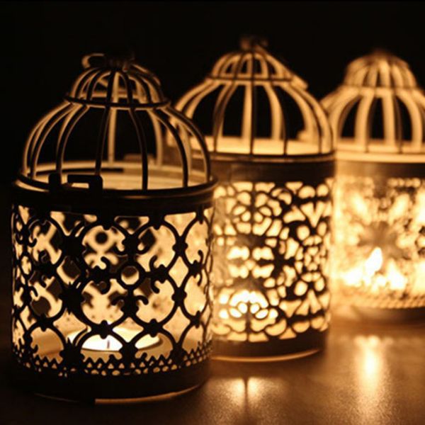 2x nordic style birdcage подсвечник moasic чай свет свечи партии favor