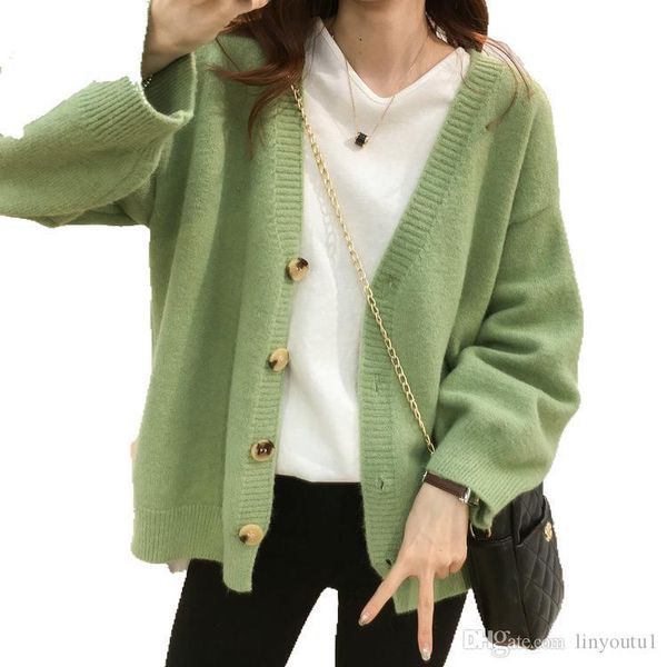 2020 women cardigan short autumn spring single button long sleeve fashion european woman small sweaters female, White;black
2020 women cardigan short autumn spring single button long sleeve fashion european woman small sweaters female, White;black