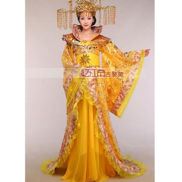 women's stand collar the noble temperament trailing dress the queen of tang dynasty clothing chinese ancient costume, Black;red
women's stand collar the noble temperament trailing dress the queen of tang dynasty clothing chinese ancient costume, Black;red