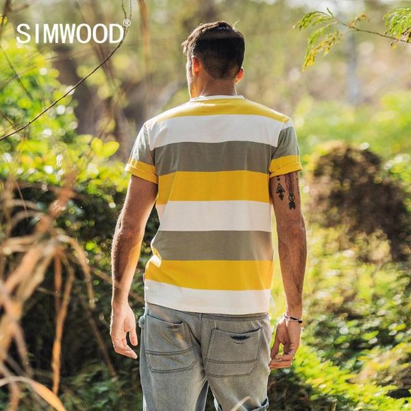 simwood 2020 summer new contrast striped t-shirt men plus size chest pocket 100% cotton breathable quality tees sj170207, White;black
simwood 2020 summer new contrast striped t-shirt men plus size chest pocket 100% cotton breathable quality tees sj170207, White;black