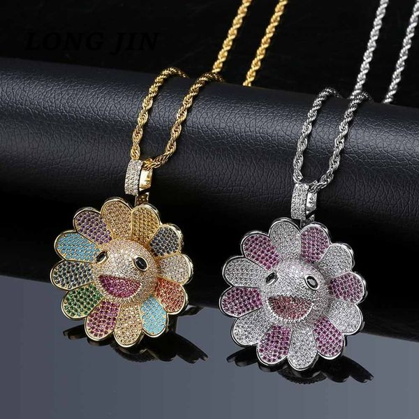 murakami sunflower sunflower solid pendant full of zircon hip hop colorful flowers rotatable hip hop pendant necklace zk40, Silver
murakami sunflower sunflower solid pendant full of zircon hip hop colorful flowers rotatable hip hop pendant necklace zk40, Silver