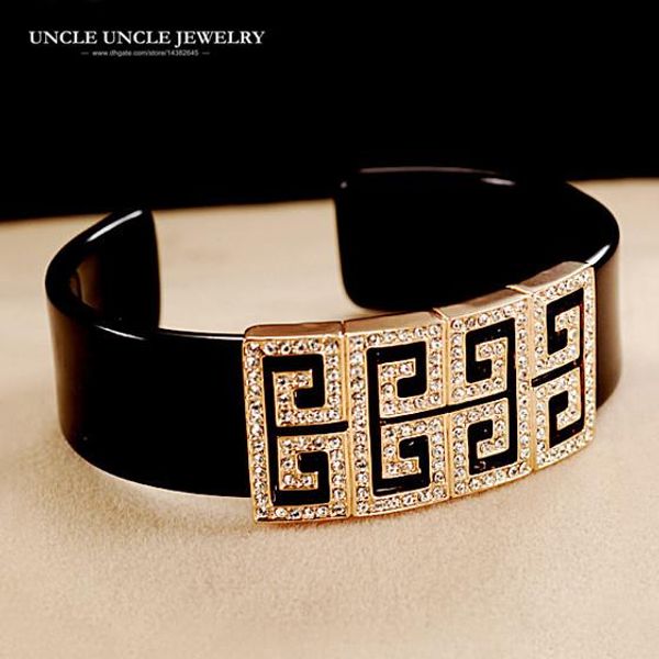 brand design rose gold color retro rome design austrian rhinestone square acrylic lady bangle wholesale, Black
brand design rose gold color retro rome design austrian rhinestone square acrylic lady bangle wholesale, Black
