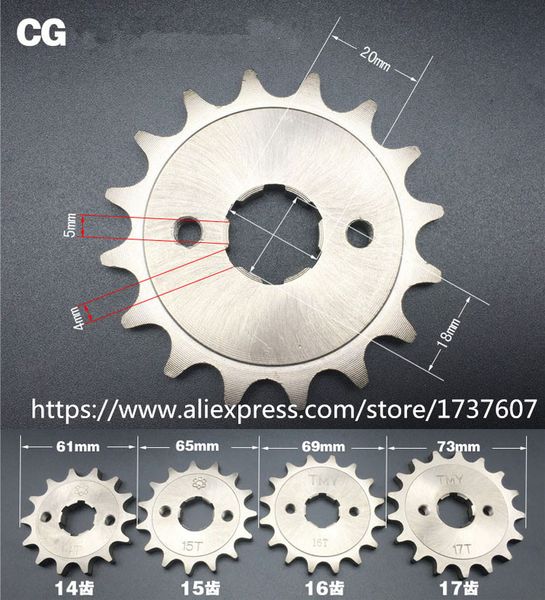 1pcs motorcycle chain sprocket for cg /motorcycle sprocket/front engine sprocket 15t 16t 17t teeth
1pcs motorcycle chain sprocket for cg /motorcycle sprocket/front engine sprocket 15t 16t 17t teeth