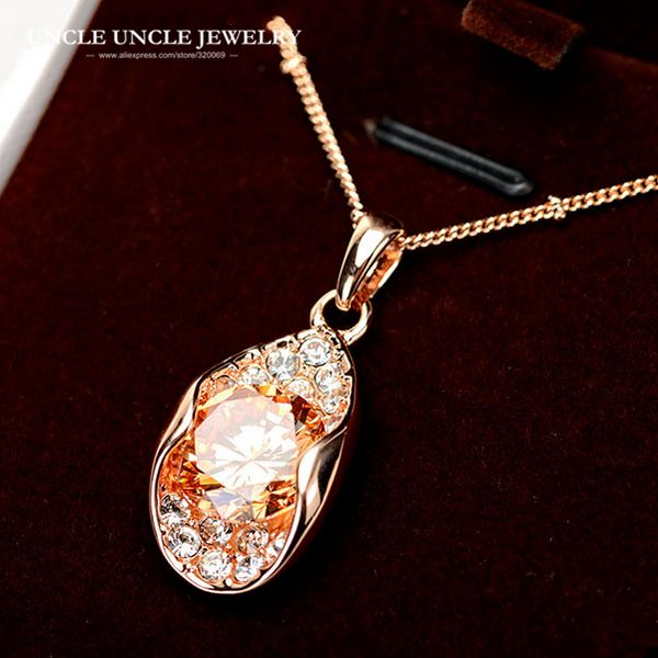 rose gold color champagne zirconia crystal studded princess luxury woman pendant necklace wholesale christmas gifts, Silver
rose gold color champagne zirconia crystal studded princess luxury woman pendant necklace wholesale christmas gifts, Silver
