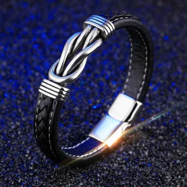 retro wild creative men's leather bracelet men's leather titanium steel punk bracelet magnet buckle stainless steel personalit, Golden;silver
retro wild creative men's leather bracelet men's leather titanium steel punk bracelet magnet buckle stainless steel personalit, Golden;silver
