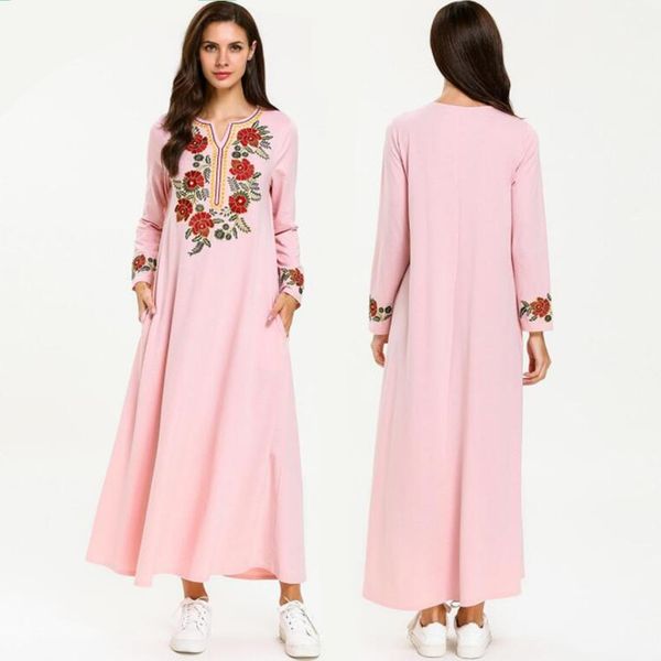ethnic clothing abaya muslim dress islam women embroidery cotton v-neck printed long sleeve islamic kaftan arab, Red
ethnic clothing abaya muslim dress islam women embroidery cotton v-neck printed long sleeve islamic kaftan arab, Red
