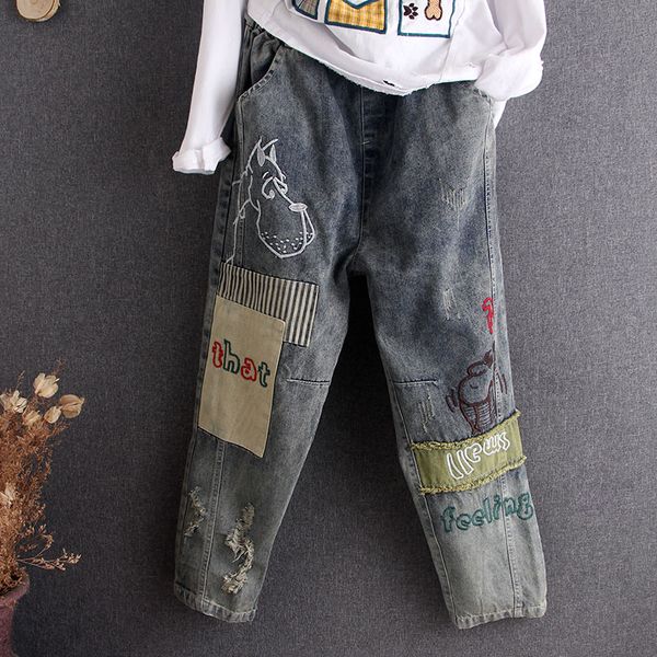 новое прибытие весенняя мода дамы вышивают джинсы jogger streetwear женщины мультфильм патч разорванные джинсы шаровары vintage denim, Blue
новое прибытие весенняя мода дамы вышивают джинсы jogger streetwear женщины мультфильм патч разорванные джинсы шаровары vintage denim, Blue