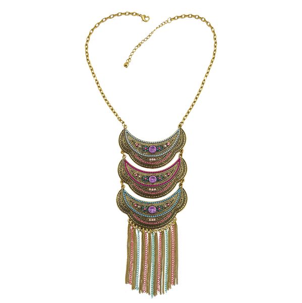vintage style gold with rhinestone colorful beads statement tassel necklaces for women party jewelry, Silver
vintage style gold with rhinestone colorful beads statement tassel necklaces for women party jewelry, Silver