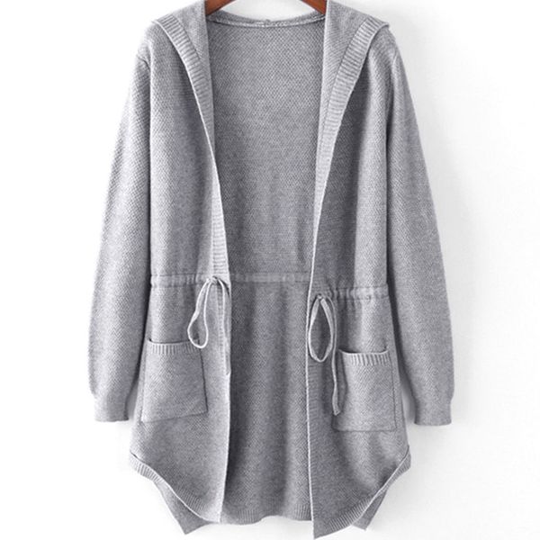 knitting cardigan women loose hooded coat sweater coat solid winter autumn fashion long sleeve croche knit sweater, Black;brown
knitting cardigan women loose hooded coat sweater coat solid winter autumn fashion long sleeve croche knit sweater, Black;brown