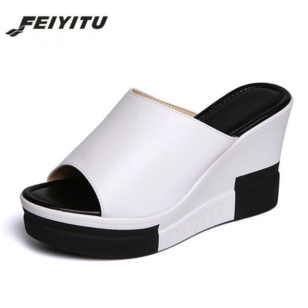 feiyitu women wedge fish mouth shoes high heel slippers summer shoes woman slip on platform slides soft comfortable flip flops, Black
feiyitu women wedge fish mouth shoes high heel slippers summer shoes woman slip on platform slides soft comfortable flip flops, Black