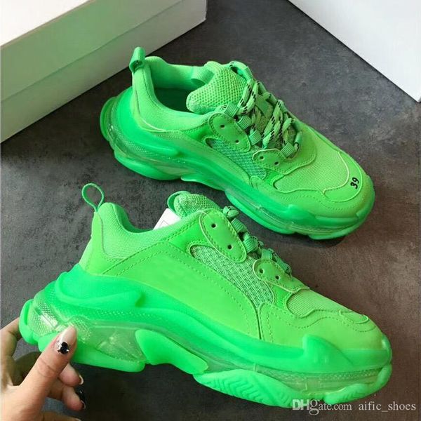 paris 17fw green crystal bottom triple-s shoes clear sole dad shoes platform sneakers for men women vintage kanye old grandpa trainer, Black
paris 17fw green crystal bottom triple-s shoes clear sole dad shoes platform sneakers for men women vintage kanye old grandpa trainer, Black