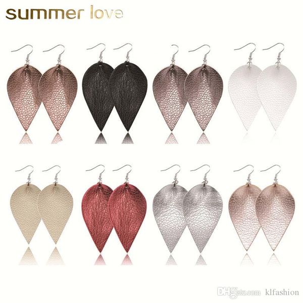 european and america leaf leather dangle earring for women double-sided pu leather hook drop earring trendy jewelry gift, Silver
european and america leaf leather dangle earring for women double-sided pu leather hook drop earring trendy jewelry gift, Silver