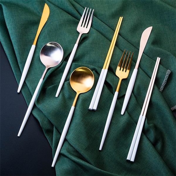 wedding spoon fork knife cutlery handle white gold silver 18 8 stainless steel flatware dinnerware tableware
wedding spoon fork knife cutlery handle white gold silver 18 8 stainless steel flatware dinnerware tableware