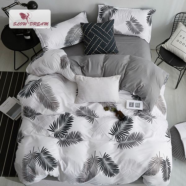 slowdream nordic style bedding set leaf pattern duvet cover set flat sheet pillowcase bedclothes bed linen euro for adult
slowdream nordic style bedding set leaf pattern duvet cover set flat sheet pillowcase bedclothes bed linen euro for adult