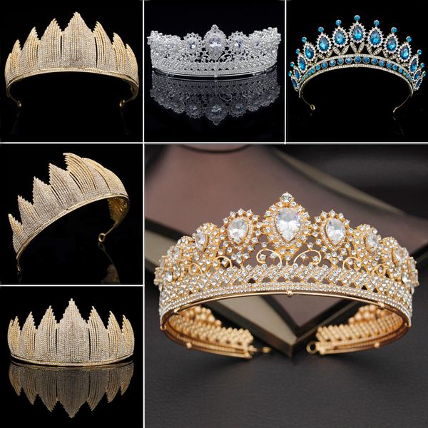 headband big zircon gold/silver baroque bride crown luxury semicircle tiaras crowns queen king diadem for wedding hair jewelry, Golden;white
headband big zircon gold/silver baroque bride crown luxury semicircle tiaras crowns queen king diadem for wedding hair jewelry, Golden;white