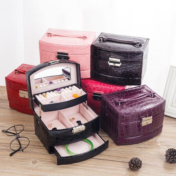 jewelry organizer display travel jewelry case boxes portable box zipper leather storage joyeros organizador de joyas jew, Pink;blue
jewelry organizer display travel jewelry case boxes portable box zipper leather storage joyeros organizador de joyas jew, Pink;blue