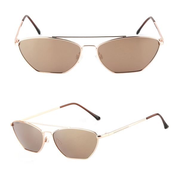 1912 fashion irregular double bridge men women metal sun glasses 
1912 fashion irregular double bridge men women metal sun glasses