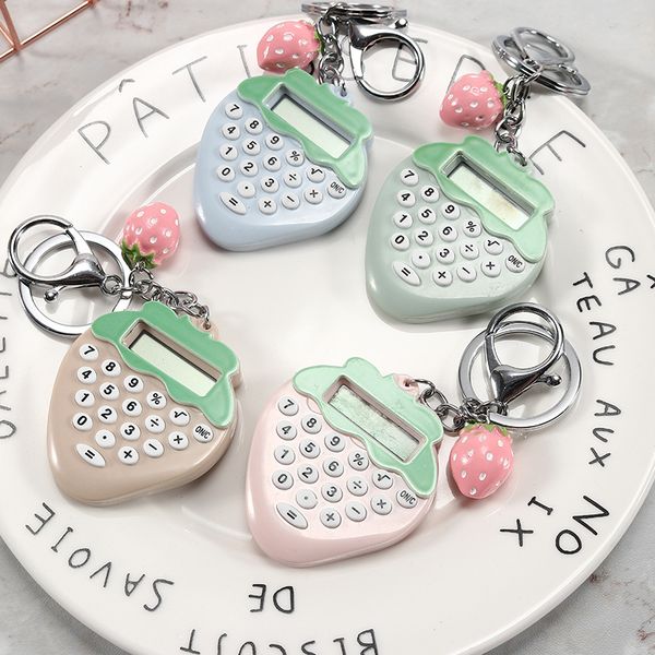 1 piece cute strawberry mini cartoon pocket calculator keychain students study key ring office school stationery couple gift, Silver
1 piece cute strawberry mini cartoon pocket calculator keychain students study key ring office school stationery couple gift, Silver