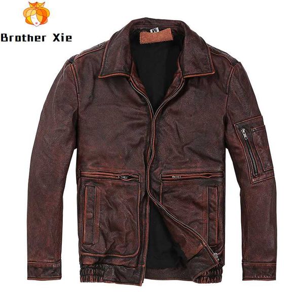 2020 vintage men's slim fit genuine leather jacket genuine cowhide jackets brown motorcycle jacket 4xl, Black
2020 vintage men's slim fit genuine leather jacket genuine cowhide jackets brown motorcycle jacket 4xl, Black