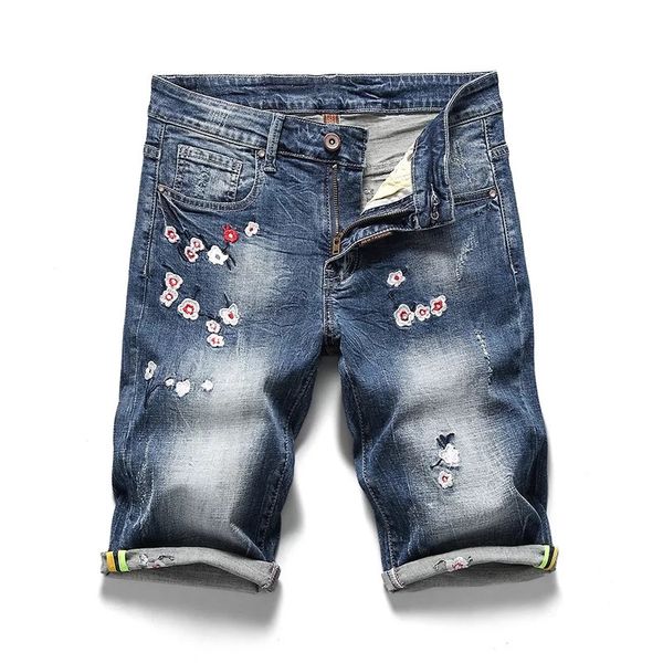 emberoidery denim short straight pants summer trousers jeans homme shorts men jeans, Blue
emberoidery denim short straight pants summer trousers jeans homme shorts men jeans, Blue