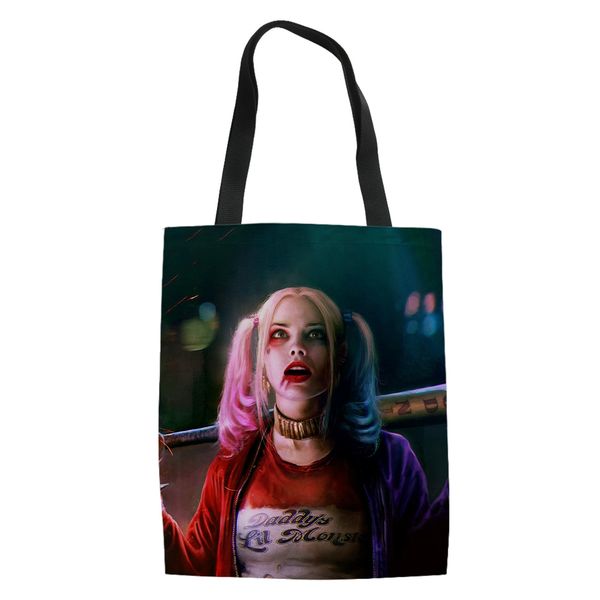 thikin ladies shopping bags with suicide squad print canvas tote bag women's daily handbags girls pouch custom inverse clown
thikin ladies shopping bags with suicide squad print canvas tote bag women's daily handbags girls pouch custom inverse clown