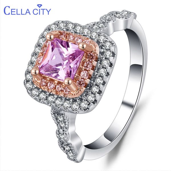 cellacity classic silver 925 ring with 5*5mm pink gemstone for charm elegant women zircon silver jewelry women gift size 6-10, Golden;silver
cellacity classic silver 925 ring with 5*5mm pink gemstone for charm elegant women zircon silver jewelry women gift size 6-10, Golden;silver