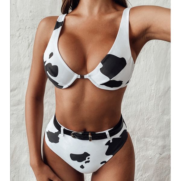 bikinis set kf-cow print bikini high waist brazilian swimsuit women two piece swim bathing suit swimwear with belt
bikinis set kf-cow print bikini high waist brazilian swimsuit women two piece swim bathing suit swimwear with belt