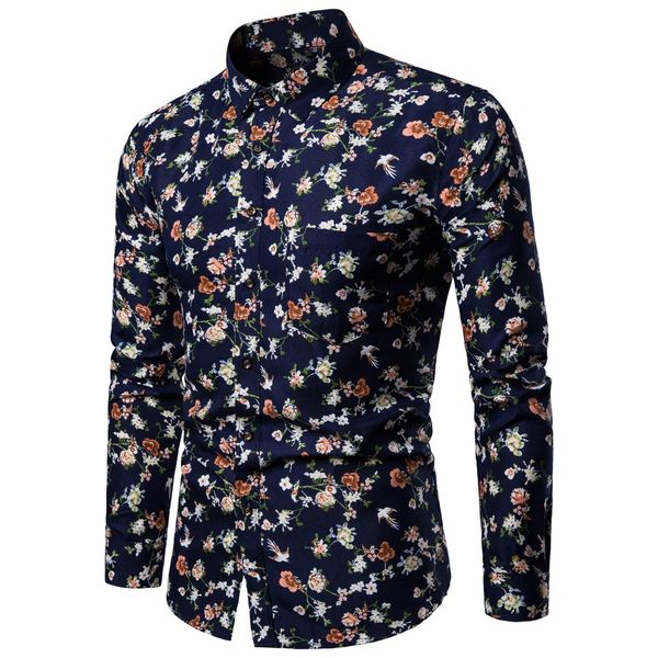 Januarysnow Men's New Pattern Casual Shirts Turn Down Collar Long Sleeve Fashion Lapel Floral Printing Slim Sheath Blouse For Man Business
Januarysnow Men's New Pattern Casual Shirts Turn Down Collar Long Sleeve Fashion Lapel Floral Printing Slim Sheath Blouse For Man Business