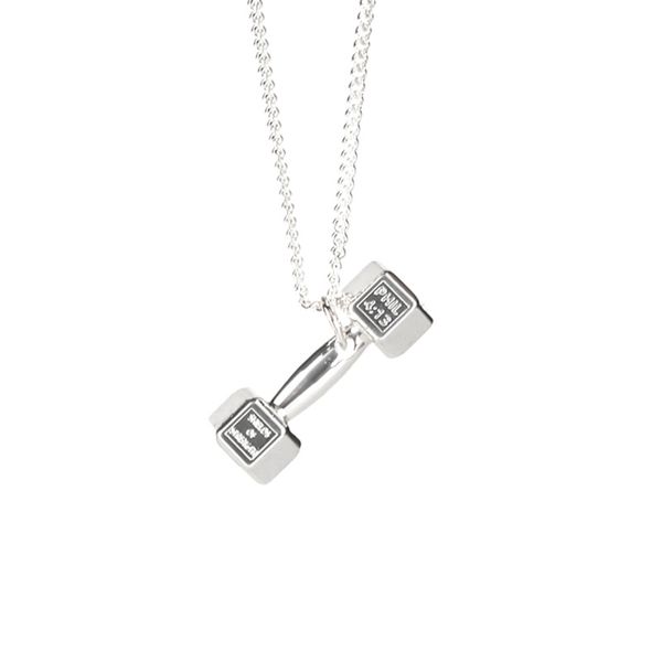 new necklace sports fitness small dumbbell titanium steel couple pendant jewelry individual temperament accessories high quality, Silver
new necklace sports fitness small dumbbell titanium steel couple pendant jewelry individual temperament accessories high quality, Silver