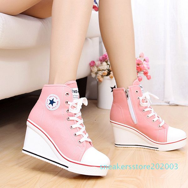 women classic wedges shoes high pumps women casual shoes female height increasing platform women canvas shoes in s03, Black
women classic wedges shoes high pumps women casual shoes female height increasing platform women canvas shoes in s03, Black