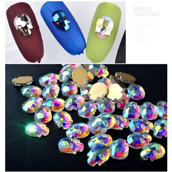 new mei jia zuan flat skull nail jewelry nails diy decorative ptherapy nails ab diamond 7*9, Silver;gold
new mei jia zuan flat skull nail jewelry nails diy decorative ptherapy nails ab diamond 7*9, Silver;gold