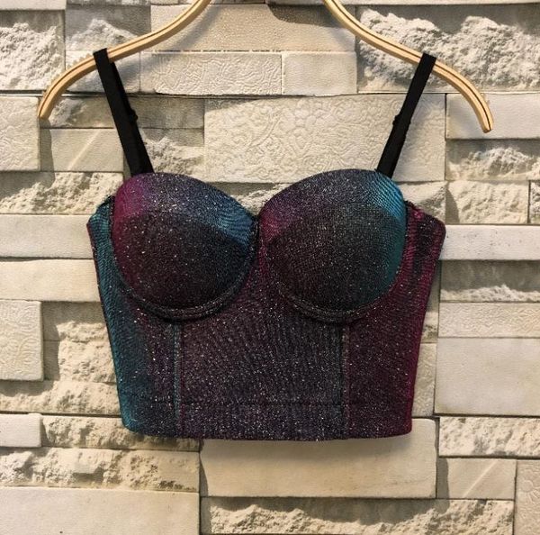 womens designer fashion shinning fabric spaghetti strap belly-buttom short tees womens club clothing, White
womens designer fashion shinning fabric spaghetti strap belly-buttom short tees womens club clothing, White