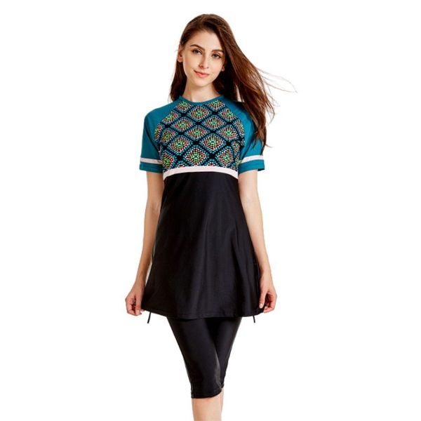 2020 новые двухсекционный с коротким рукавом женщины мусульманский купальники женский печати купальный костюм девушки сексуальное высокое ка
2020 новые двухсекционный с коротким рукавом женщины мусульманский купальники женский печати купальный костюм девушки сексуальное высокое ка